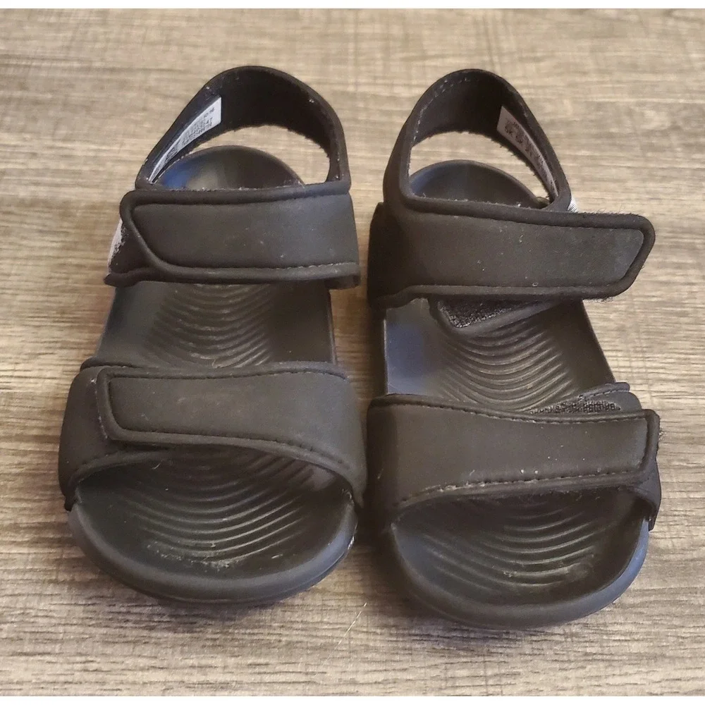 Adidas Altaswim Adjustable Strap Sandals‎ Toddler Size 5K Black